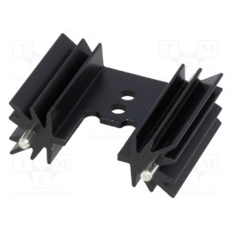 10 pcs : HS-135-25 - Heatsink: extruded, TO220, black, L: 25.4mm, 12.6K/W, aluminium