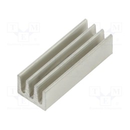 10 pcs : ICK SMD A 17 MI - Heatsink: extruded, grilled, natural, L: 17mm, W: 6.3mm, H: 4.8mm