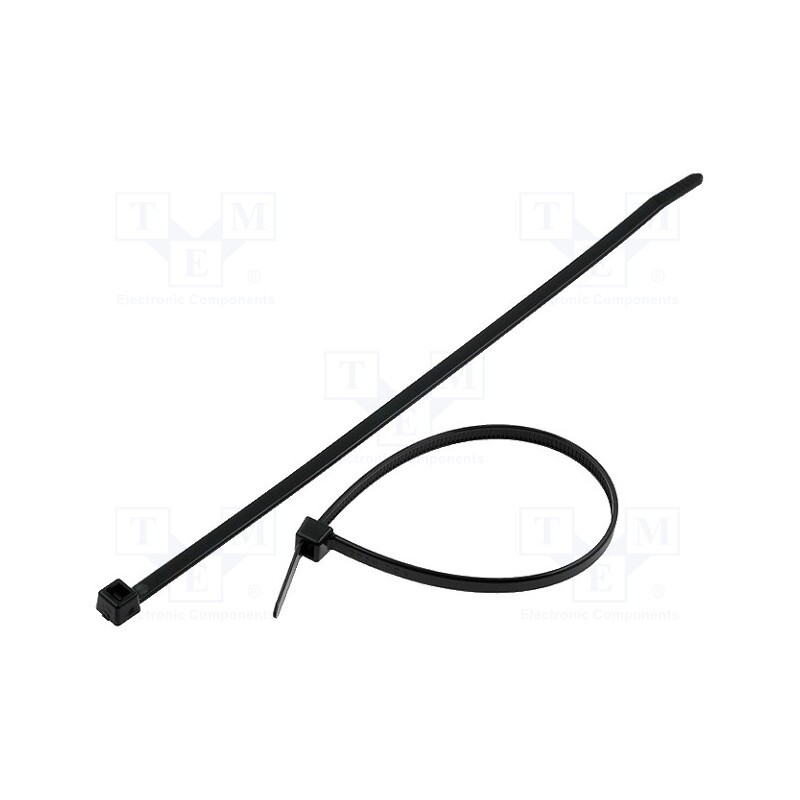200 pcs : 117-08070 - Cable tie, L: 210mm, W: 4.7mm, polyamide, 355N, black, Ømax: 55mm