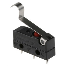 1 pcs - ZF Simulated Roller Lever Micro Switch, Solder Terminal, 10.1 A @ 250 V ac, SPDT, IP6K7