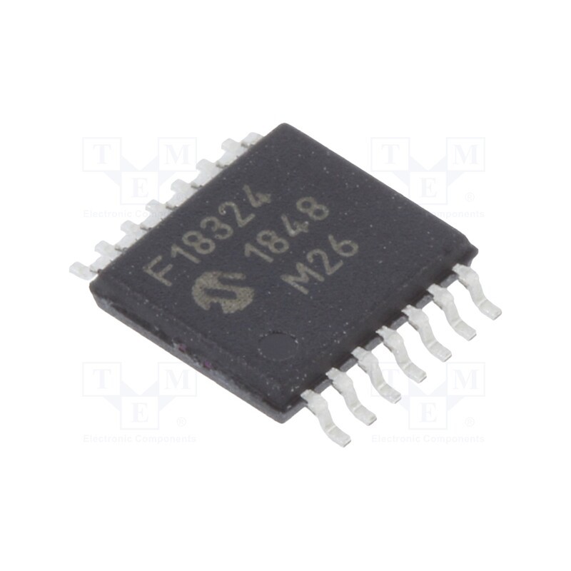 10 pcs : PIC16F18324-I/ST - IC: PIC microcontroller, 7kB, 32MHz, 2.3÷5.5VDC, SMD, TSSOP14,