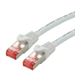 1 pcs - Roline Cat6a Straight Male RJ45 to Straight Male RJ45 Ethernet Cable, S/FTP, White LSZH Sheath, 1.5m