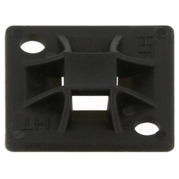 50 pcs : 151-10911 - Holder, screw, polyamide,polyamide 6.6, black, cable ties