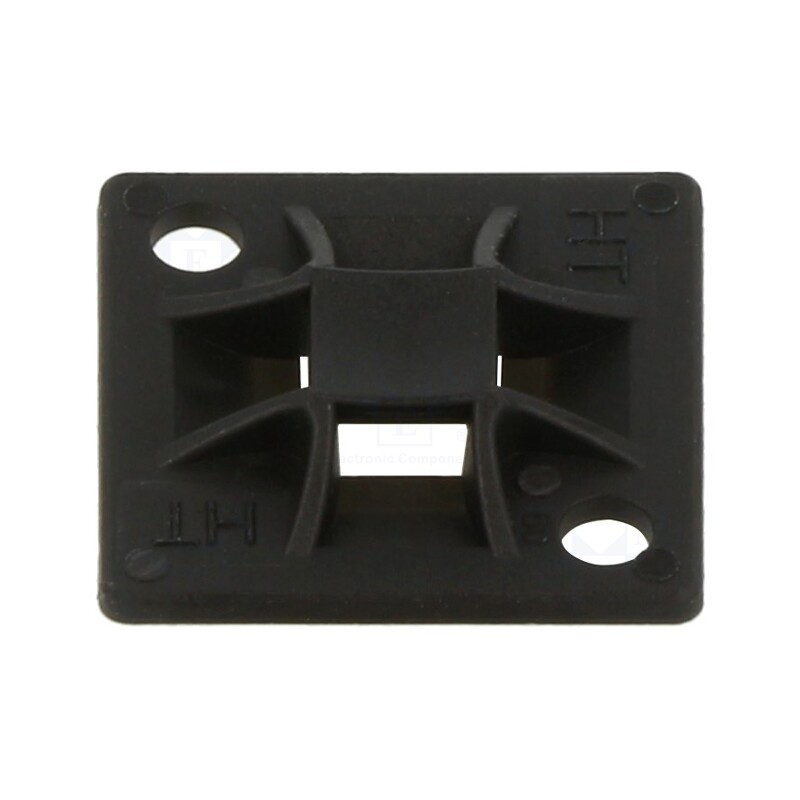 50 pcs : 151-10911 - Holder, screw, polyamide,polyamide 6.6, black, cable ties