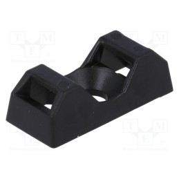 50 pcs : 151-10930 - Holder, screw, UL94V-2, black, Tie width: 5mm, Ht: 6.7mm, L: 21mm