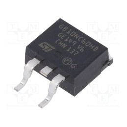 10 pcs : STGB10NC60HDT4 - Transistor: IGBT, 600V, 10A, 65W, D2PAK