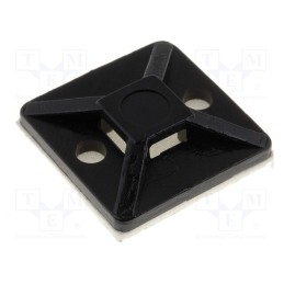 50 pcs : 151-28320 - Holder, self-adhesive, polyamide, UL94V-2, black, FH: 3.1mm, L: 19mm
