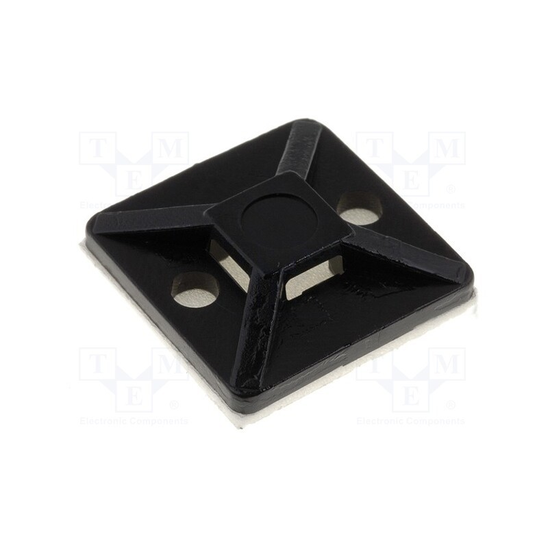 50 pcs : 151-28320 - Holder, self-adhesive, polyamide, UL94V-2, black, FH: 3.1mm, L: 19mm