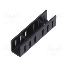 10 pcs : KL-109/50/SW - Heatsink: extruded, U, TO220, black, L: 50mm, W: 12mm, H: 15mm