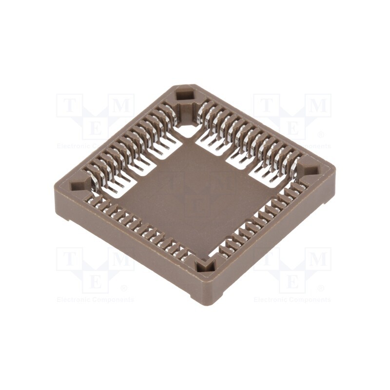 10 pcs : PLCC-52SMD - Socket: integrated circuits, PLCC52, phosphor bronze, tinned, 1A