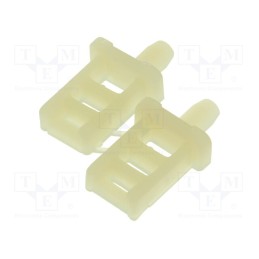 20 pcs : 152-51059 -AS - Holder, push-in, polyamide, natural, Tie width: 5.4mm, Ht: 18.3mm