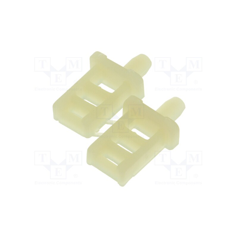 20 pcs : 152-51059 -AS - Holder, push-in, polyamide, natural, Tie width: 5.4mm, Ht: 18.3mm