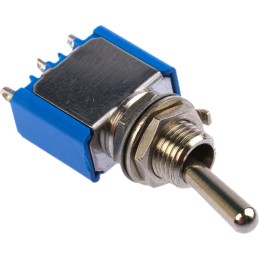 1 pcs - APEM Toggle Switch, Panel Mount, On-On, SPST, Solder Terminal