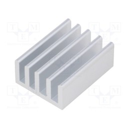 10 pcs : SK 633 25 AL - Heatsink: extruded, grilled, natural, L: 25mm, W: 19mm, H: 14mm, raw