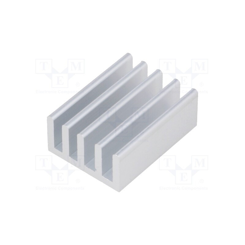 10 pcs : SK 633 25 AL - Heatsink: extruded, grilled, natural, L: 25mm, W: 19mm, H: 14mm, raw