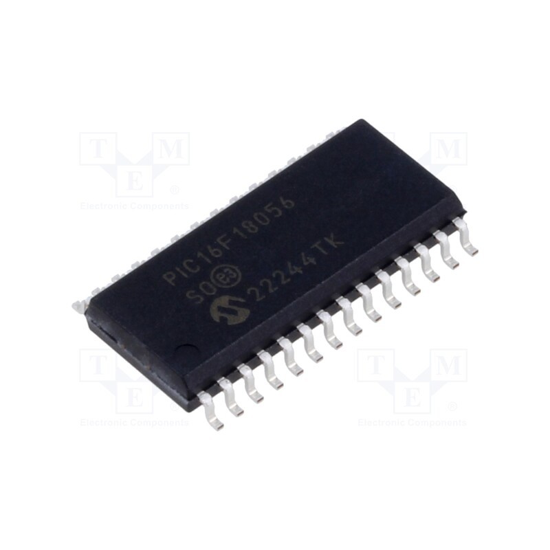10 pcs : PIC16F18056-I/SO - IC: PIC microcontroller, 28kB, ADC,DAC,EUSART,I2C / SPI, SMD