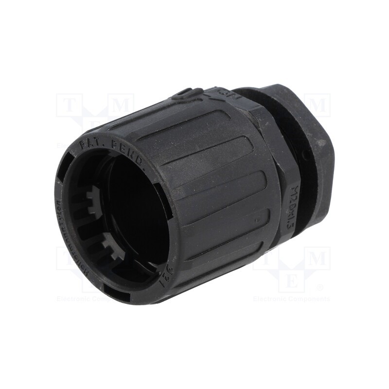 10 pcs : 166-21004 - Straight terminal connector, Thread: metric,outside, polyamide