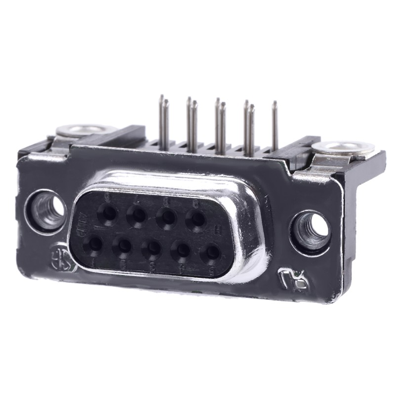 1 pcs - TE Connectivity Amplimite HD-20 9 Way Right Angle Through Hole D-sub Connector Socket, 2.74mm Pitch, with 4-40 UNC,