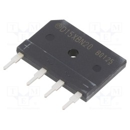 10 pcs : D15XBN20-7001 - Bridge rectifier: single-phase, Urmax: 200V, If: 15A, Ifsm: 200A