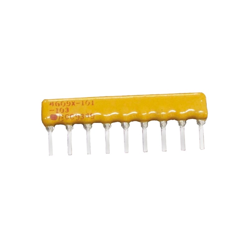 25 pcs - Bourns, 4600X 2.7kΩ ±2% Bussed Resistor Array, 8 Resistors, 1.13W total, SIP, Through Hole