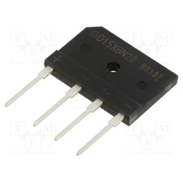 10 pcs : D15XBN20-7000 - Bridge rectifier: single-phase, Urmax: 200V, If: 15A, Ifsm: 200A