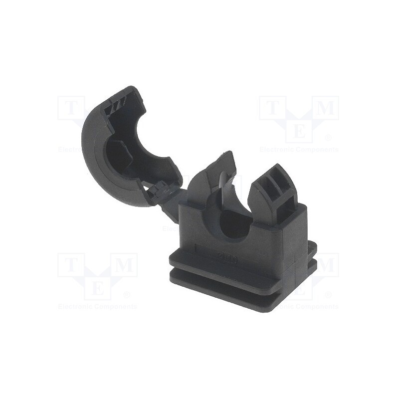 10 pcs : 166-25707 - Bracket, polyamide, HelaGuard, -50÷135°C, black, UL94V-2, Size: 10