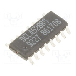 10 pcs : NTE4528BT - IC: digital, monostable,multivibrator,resettable, Ch: 2, IN: 2