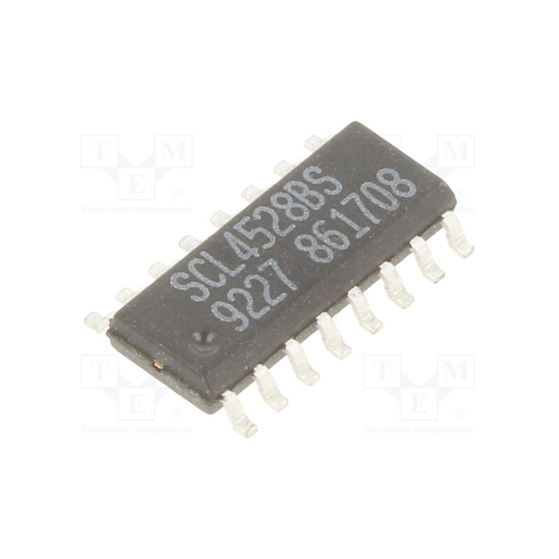10 pcs : NTE4528BT - IC: digital, monostable,multivibrator,resettable, Ch: 2, IN: 2