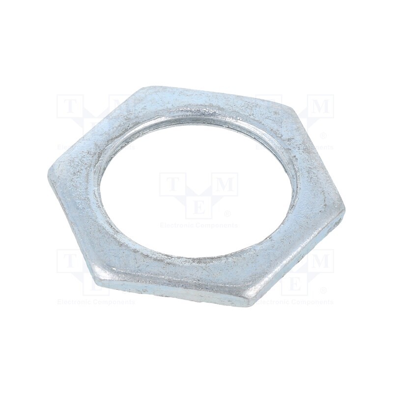 50 pcs : 166-50121 - Nut, M25, galvanised steel, -100÷300°C, Thread: metric, Pitch: 1.5
