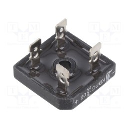 10 pcs : KBPC10/15/2502FP - Bridge rectifier: single-phase, Urmax: 200V, If: 10/15/25A, square