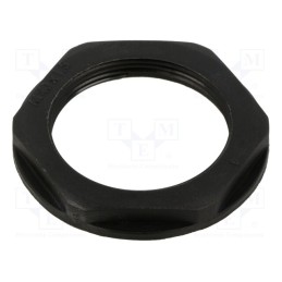 50 pcs : 166-50136 - Nut, M25, polyamide 66, black, -50÷135°C, Thread: metric, Pitch: 1.5