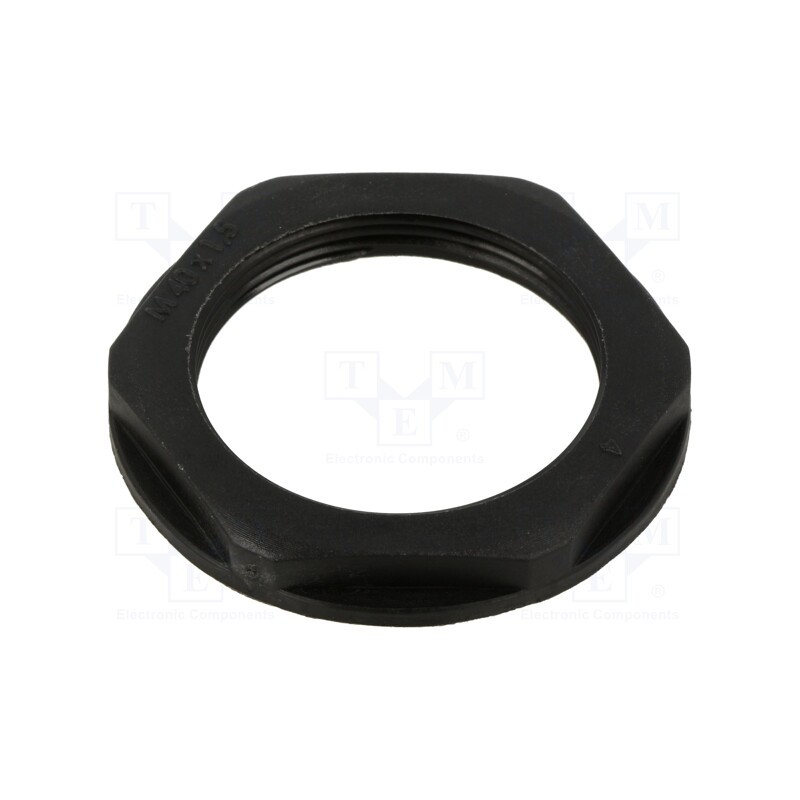 50 pcs : 166-50136 - Nut, M25, polyamide 66, black, -50÷135°C, Thread: metric, Pitch: 1.5