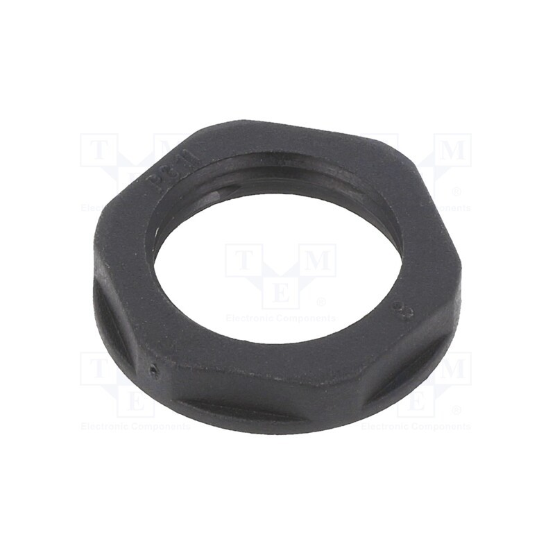 50 pcs : 166-50143 - Nut, PG11, polyamide 66, black, -50÷135°C, Thread: PG