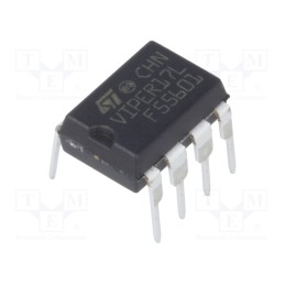 10 pcs : VIPER17LN - IC: driver, flyback, PWM controller, DIP7, 2.5A, 800V, Ch: 1, 0÷80%