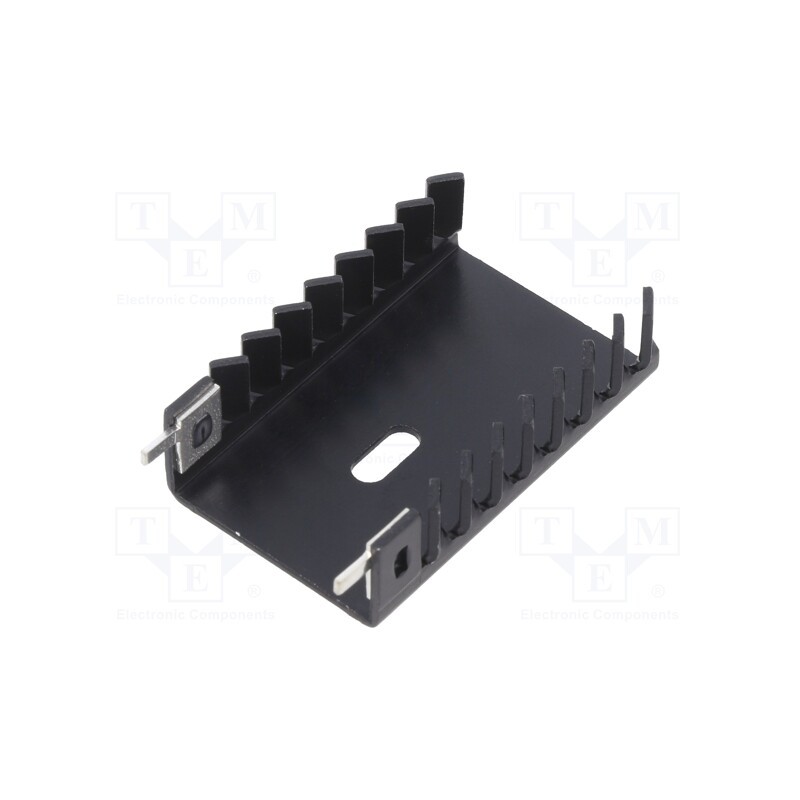 10 pcs : ATS-PCBT1080 - Heatsink: extruded, U, TO218,TO220, black, L: 45mm, W: 31mm, H: 12.7mm
