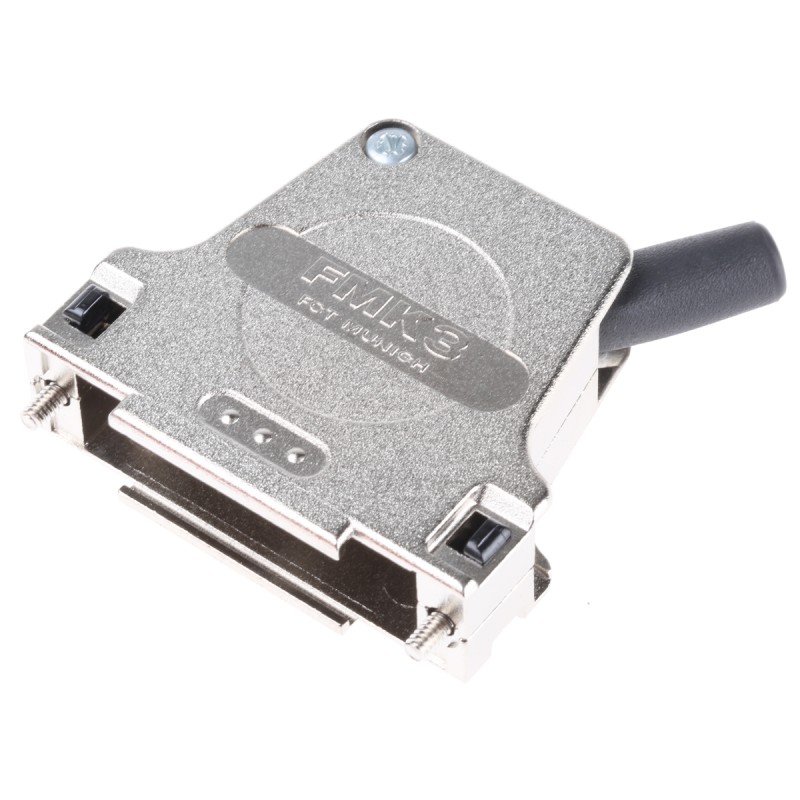 1 pcs - FCT from Molex FMK Series Die Cast Zinc Angled D Sub Backshell, 25 Way, Strain Relief