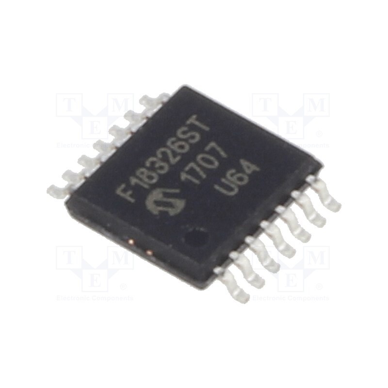 10 pcs : PIC16F18326-I/ST - IC: PIC microcontroller, 26kB, 32MHz, 2.3÷5.5VDC, SMD, TSSOP14