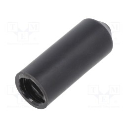 10 pcs : 416-12046 - Heat shrink cap, glued, 10mm, black, crosslinked polyolefin POX