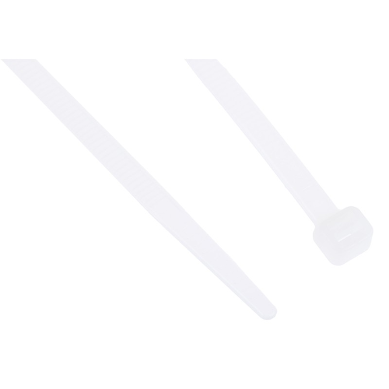 1 Bag of 100 - RS PRO Cable Tie, 300mm x 4.8 mm, Natural Nylon, Pk-100