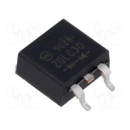 10 pcs : DF20LC30-7102 - Diode: rectifying, SMD, 300V, 20A, 30ns, STO220 (SC83 similar)