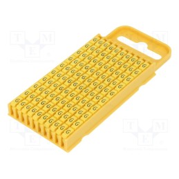 200 pcs : 561-03074 - Markers, Marking: G, 4.3÷5.3mm, polyamide, yellow, -40÷85°C, WIC