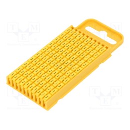 200 pcs : 561-03104 - Markers, Marking: J, 4.3÷5.3mm, polyamide, yellow, -40÷85°C, WIC