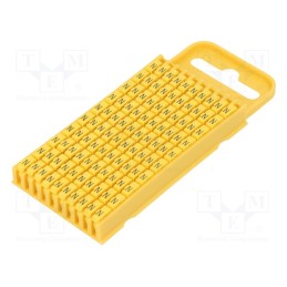 200 pcs : 561-03144 - Markers, Marking: N, 4.3÷5.3mm, polyamide, yellow, -40÷85°C, WIC