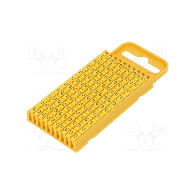 200 pcs : 561-03174 - Markers, Marking: Q, 4.3÷5.3mm, polyamide, yellow, -40÷85°C, WIC
