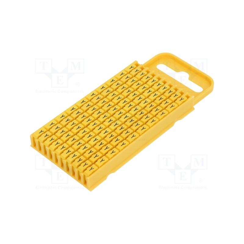 200 pcs : 561-03254 - Markers, Marking: Y, 4.3÷5.3mm, polyamide, yellow, -40÷85°C, WIC