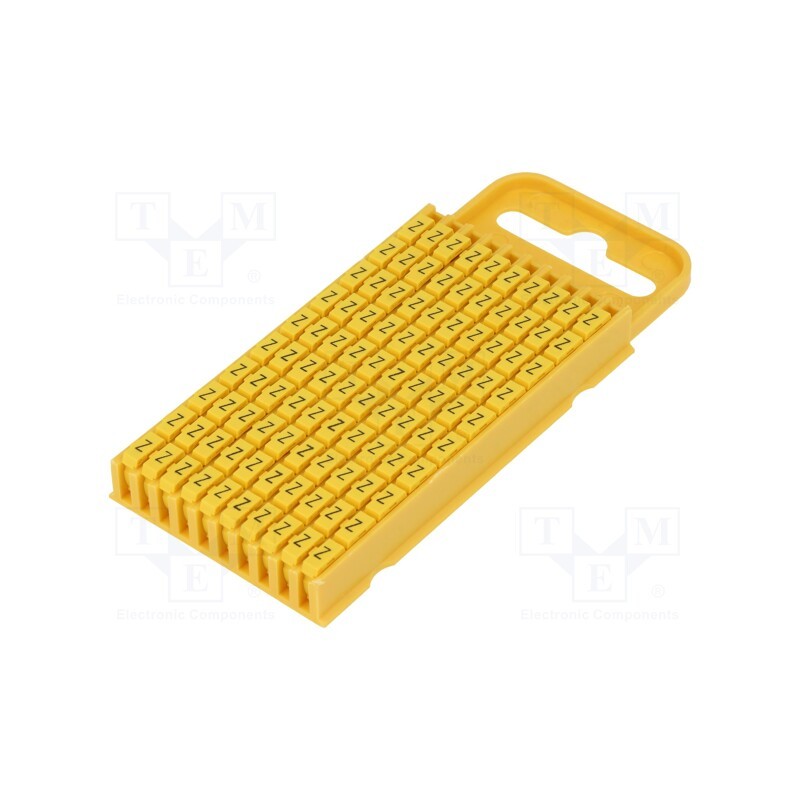 200 pcs : 561-03264 - Markers, Marking: Z, 4.3÷5.3mm, polyamide, yellow, -40÷85°C, WIC