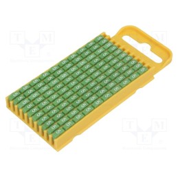 200 pcs : 561-03655 - Markers, Marking: 5, 4.3÷5.3mm, polyamide, green, -40÷85°C, push-in