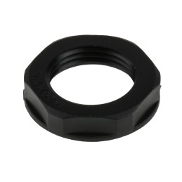 1 Pack of 25 - RS PRO Black Nylon 66 Cable Gland Locknut, M20 Thread, IP68
