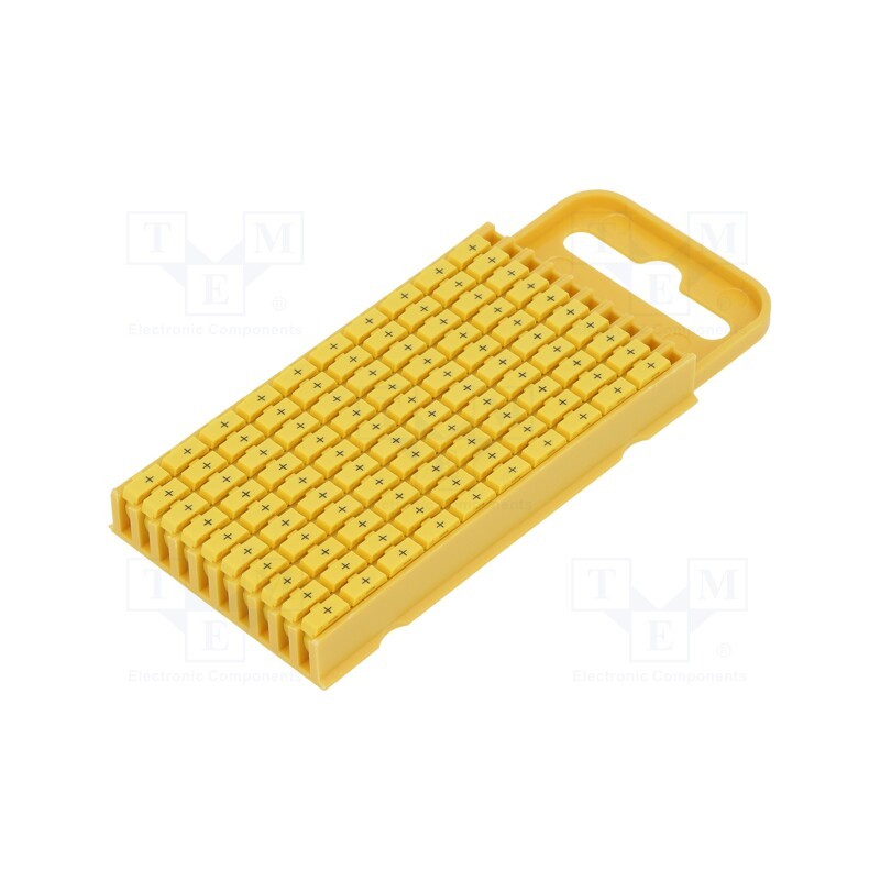 200 pcs : 561-03704 - Markers, Marking: +, 4.3÷5.3mm, polyamide, yellow, -40÷85°C, WIC