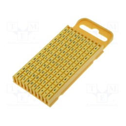 200 pcs : 561-03994 - Markers, Marking: A,E,L,N,R,S,T,+,-, ground, 4.3÷5.3mm, yellow